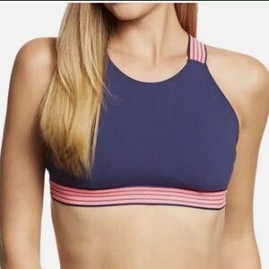 FP Movement Blue and Pink Sports Bra with Racerback